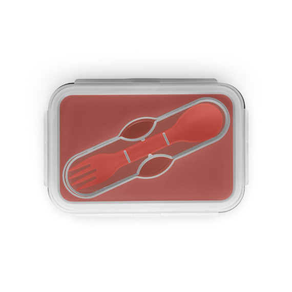SAFFRON. Obědová krabička. Zatahovací uzavíratelná krabička ze silikonu a PP 640 mL