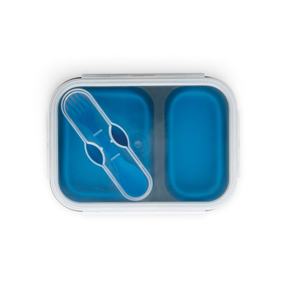 DILL. Obědová krabička. Zatahovací uzavíratelná krabička ze silikonu a PP (480 a 760 mL)