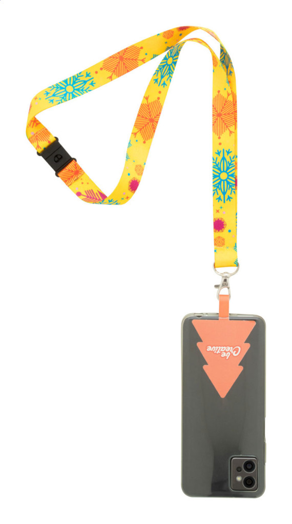 lanyard s držákem mobilního telefonu RPET na zakázku