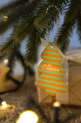 CreaFelt Key Xmas vlastní vánoční přívěsek na klíče, vánoční stromek