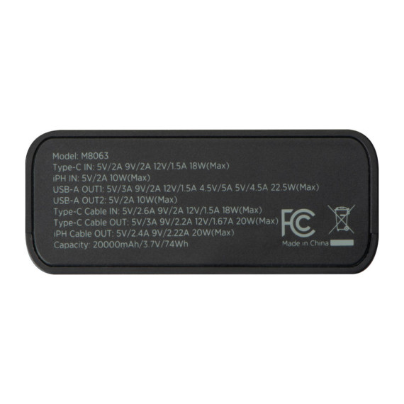 Powerbanka Marbella 20 000 mAh