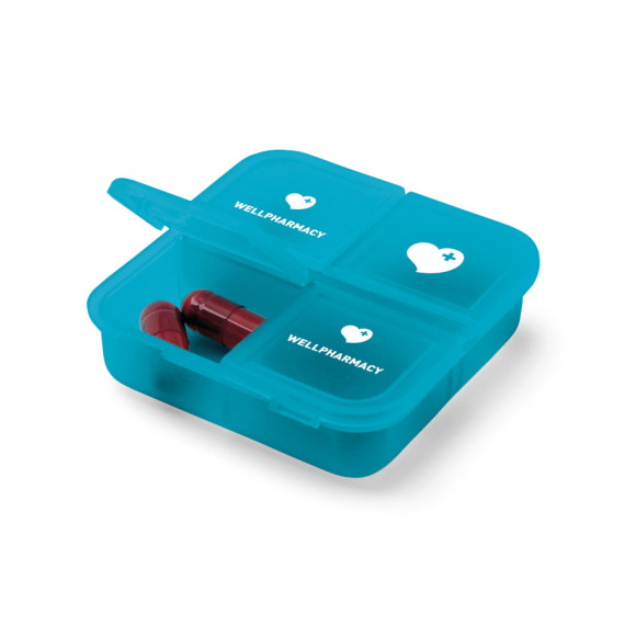 ROBERTS. Krabička na pilulky se 4 přepážkami
