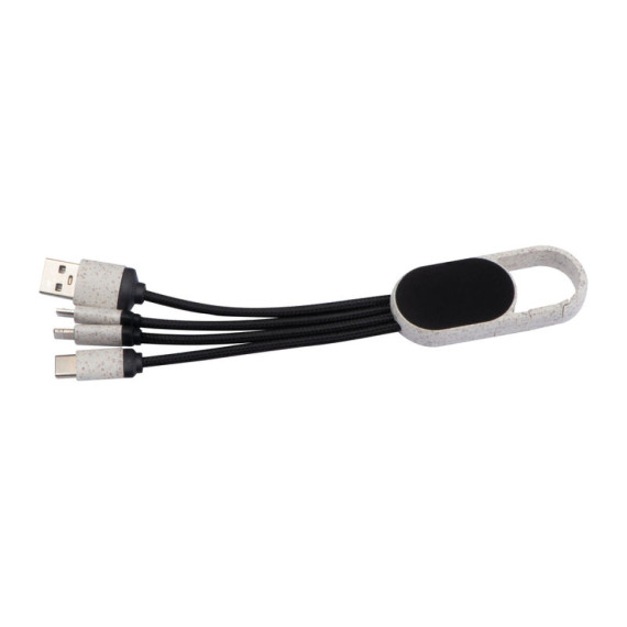 Nabíjecí kabel 3v1 z pšeničné slámy