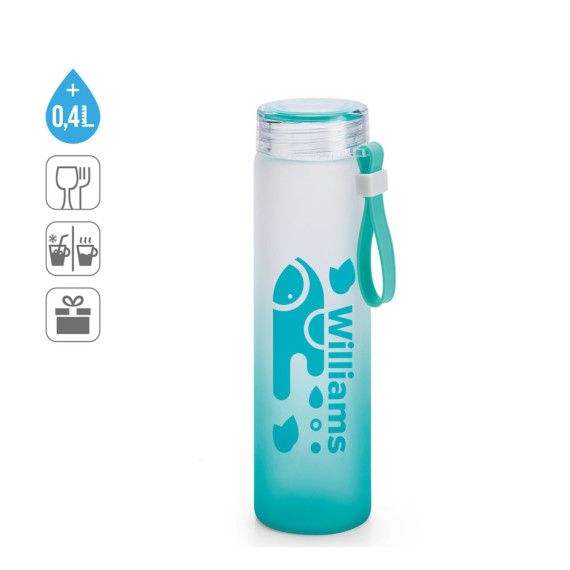 WILLIAMS. Láhev z borosilikátového skla a uzávěr z AS 470 ml