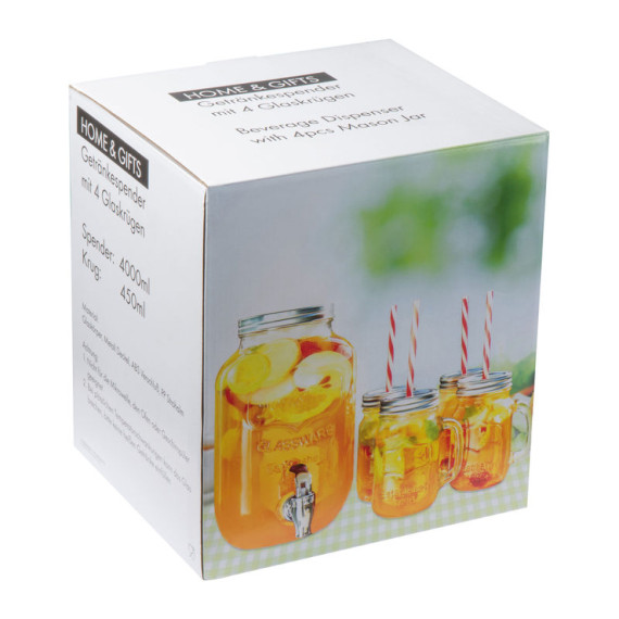 Acapulco dávkovač nápojů se 4 sklenicemi, 4000 ml