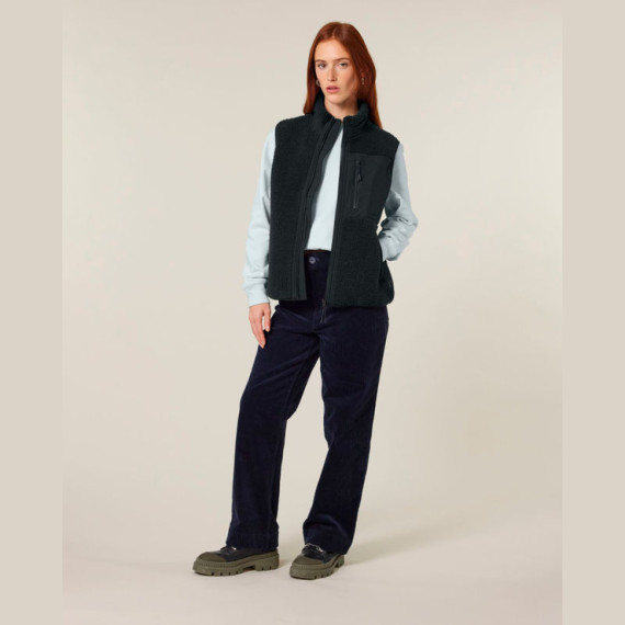 Liner unisex sherpa bunda bez rukávů