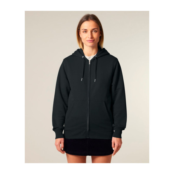 Connector 2.0 unisex medium fit mikina na zip s ka