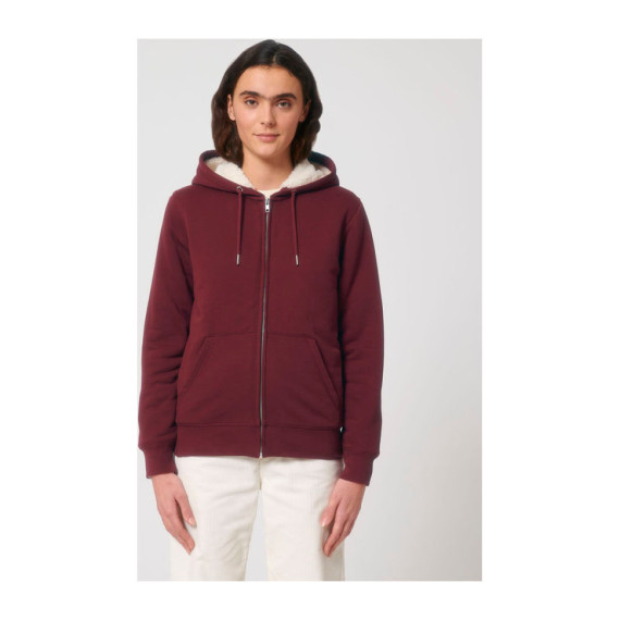 Hygger Sherpa unisex podšitá mikina na zip s kapuc
