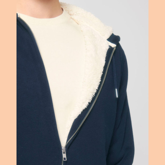 Hygger Sherpa unisex podšitá mikina na zip s kapuc