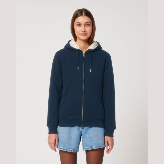Hygger Sherpa unisex podšitá mikina na zip s kapuc