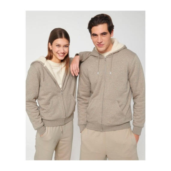 Hygger Sherpa unisex podšitá mikina na zip s kapuc