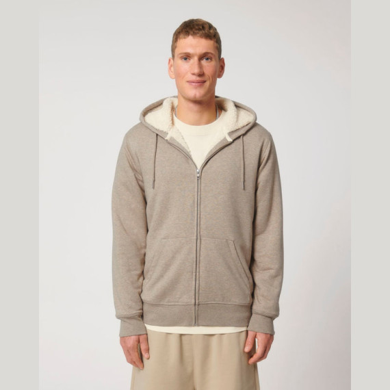 Hygger Sherpa unisex podšitá mikina na zip s kapuc