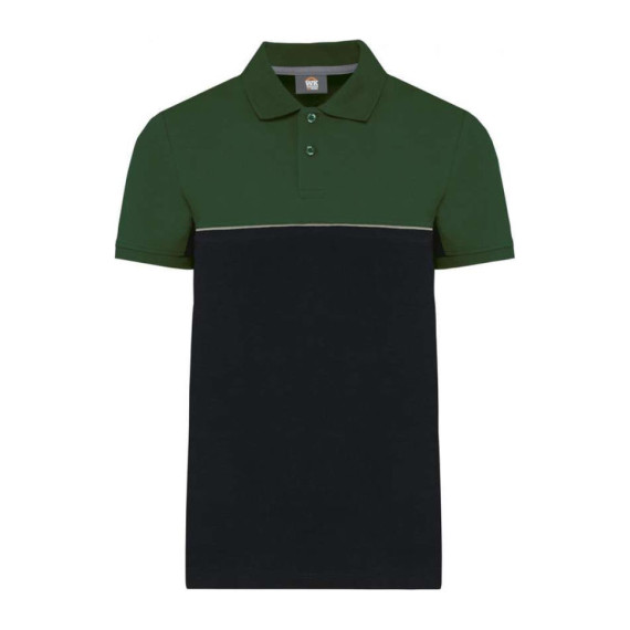 Unisex ekologické dvoubarevné polo s krátkým rukáv