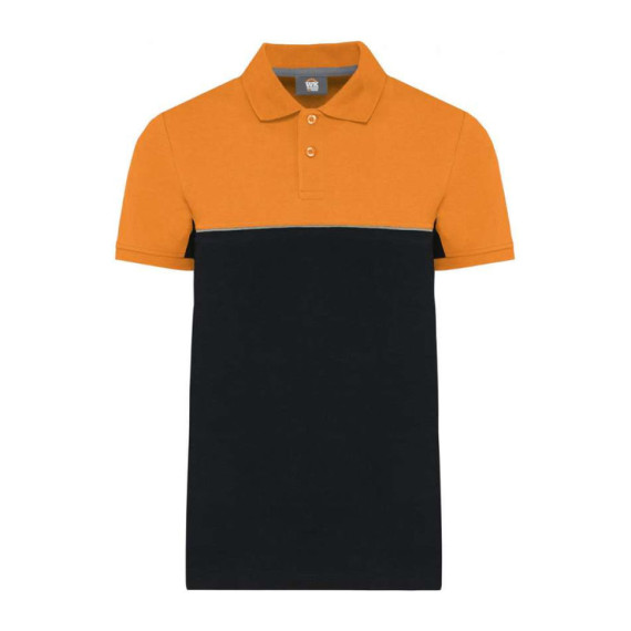 Unisex ekologické dvoubarevné polo s krátkým rukáv