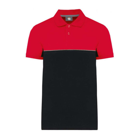 Unisex ekologické dvoubarevné polo s krátkým rukáv