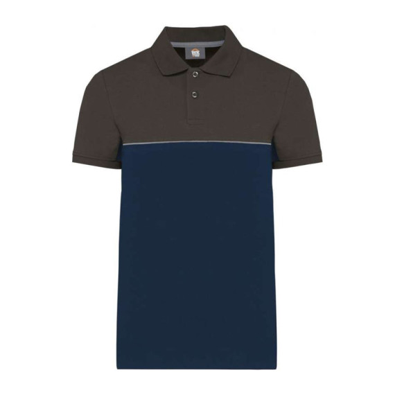 Unisex ekologické dvoubarevné polo s krátkým rukáv
