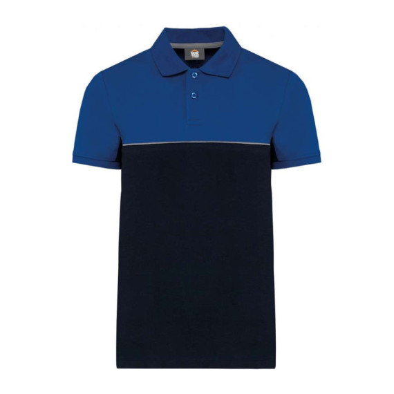 Unisex ekologické dvoubarevné polo s krátkým rukáv