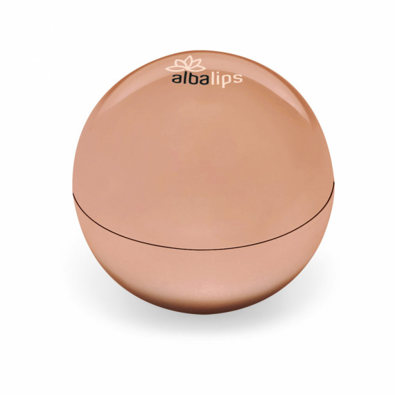 ALBA. Balzám na rty v obalu ve tvaru koule z ABS