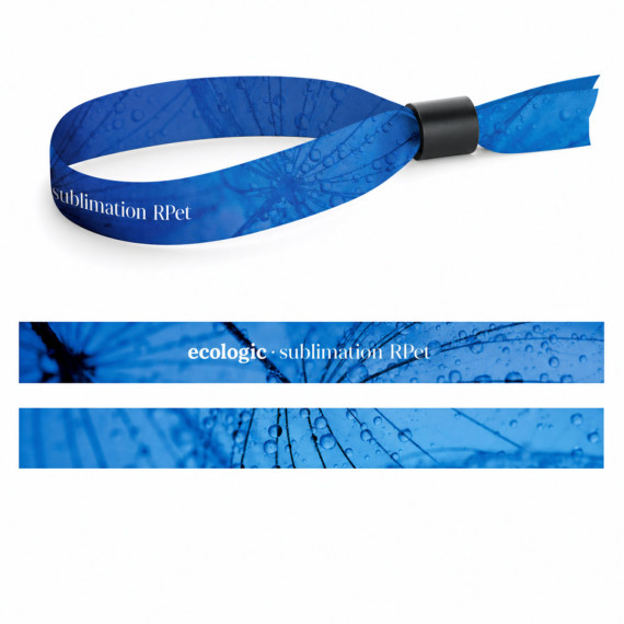 Tištěný vzorek Náramek Lanyard SUBLIMATION Slim II (15 mm) vyrobený z recyklovaného polyesteru (100% rPET)
