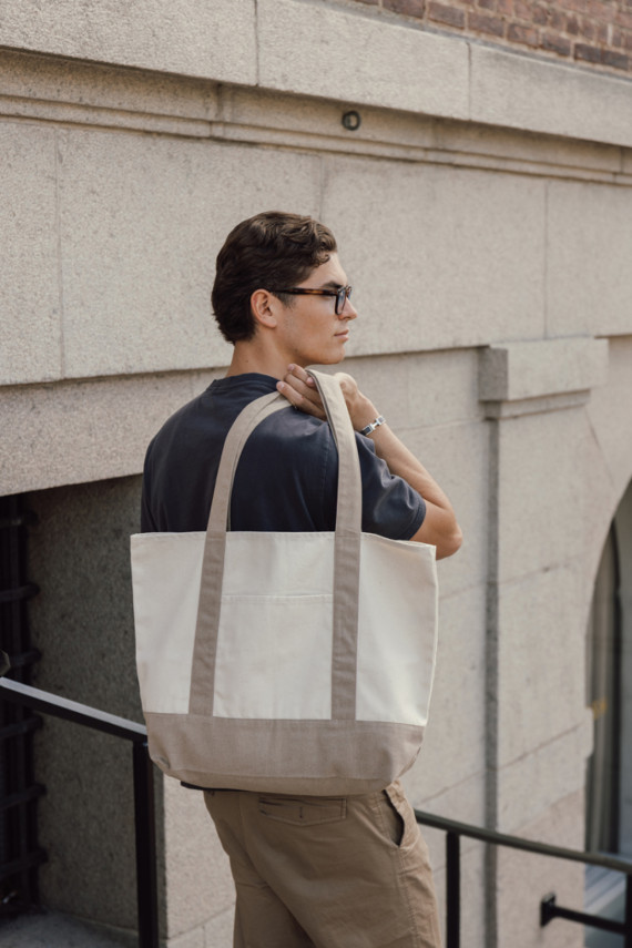 SHOP LOCAL AWARE™ taška Tote z recyklované bavlny 350 gsm.