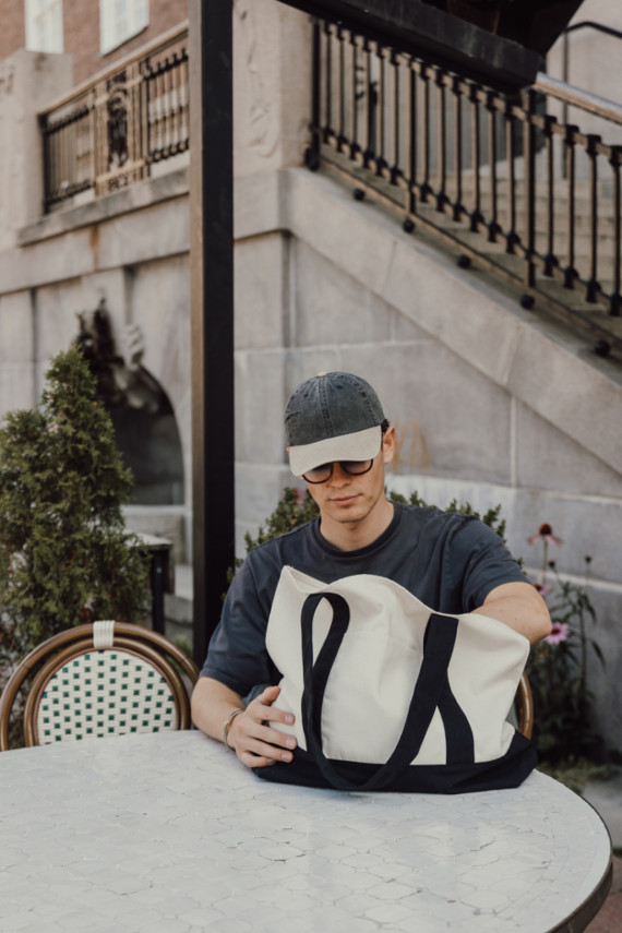 SHOP LOCAL AWARE™ taška Tote z recyklované bavlny 350 gsm.