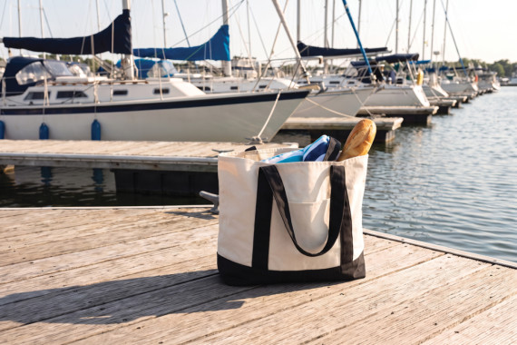 SHOP LOCAL AWARE™ taška Tote z recyklované bavlny 350 gsm.