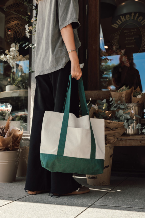 SHOP LOCAL AWARE™ taška Tote z recyklované bavlny 350 gsm.