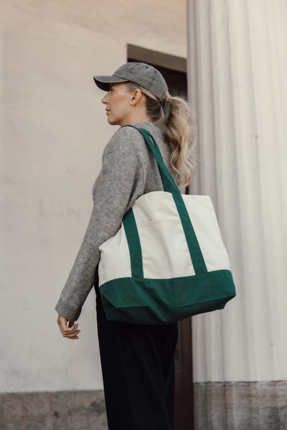 SHOP LOCAL AWARE™ taška Tote z recyklované bavlny 350 gsm.