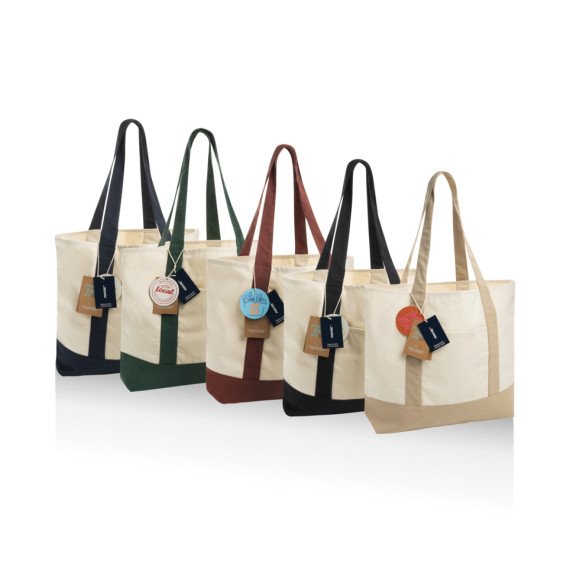 SHOP LOCAL AWARE™ taška Tote z recyklované bavlny 350 gsm.