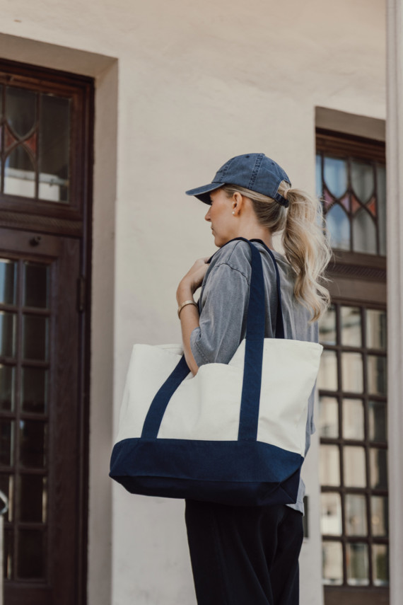 SHOP LOCAL AWARE™ taška Tote z recyklované bavlny 350 gsm.