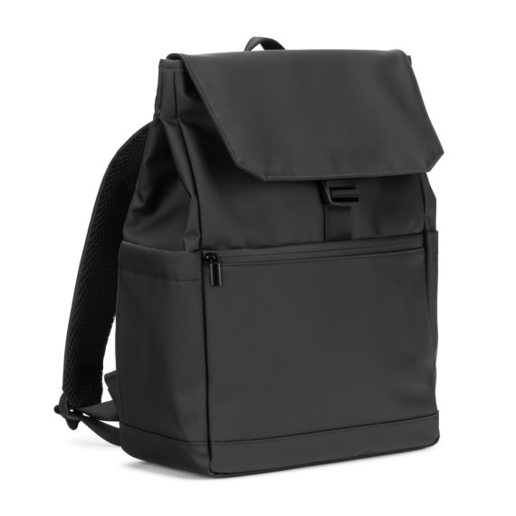 AZORES BAG. Batoh na notebook z PU (16"), s klopou zakrývající všechny přihrádky
