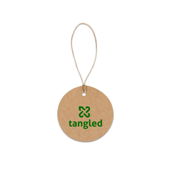 LABEL ROUND. Štítek vyrobený ze 100% recyklovaného papíru (700 g/m²) ve tvaru kruhu