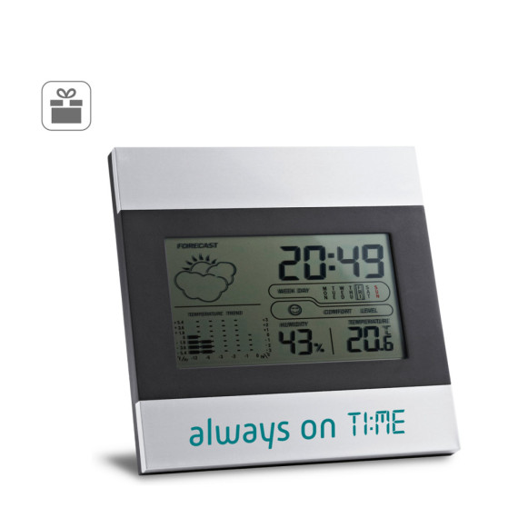 DENE. Stolní meteostanice s hliníkovou a ABS LCD obrazovkou