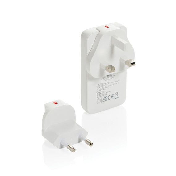 Plochá GaN nabíječka Fluxo RCS 65W s un. konektory