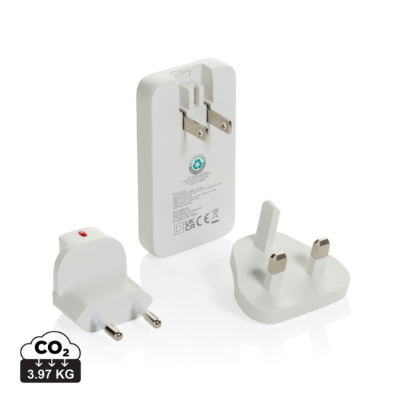Plochá GaN nabíječka Fluxo RCS 65W s un. konektory