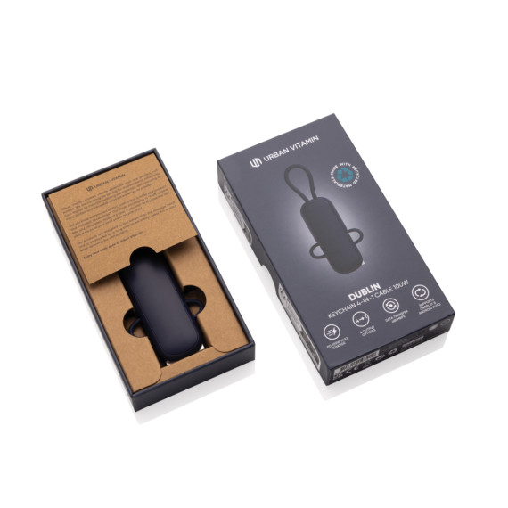 Urban Vitamin Dublin 100W 4-v-1 kabel na klíčenku