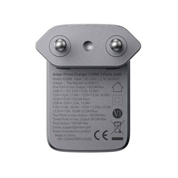 Nabíječka Anker Prime (100 W, 3 porty, GaN)