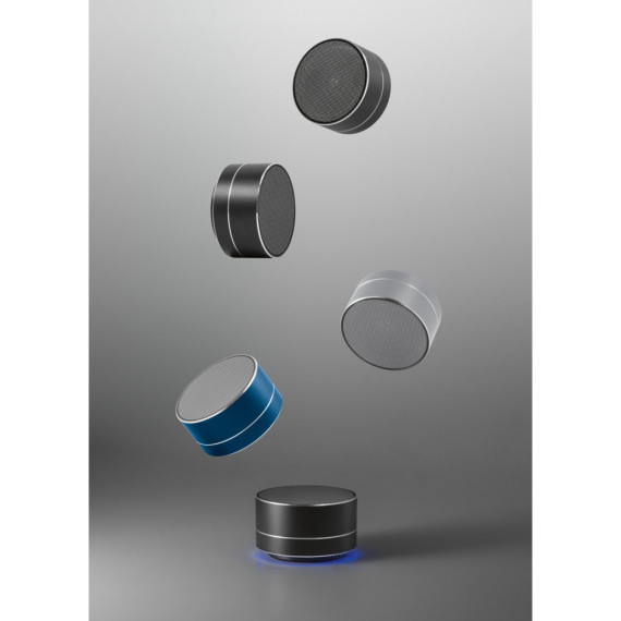 FLOREY. Přenosný 3W reproduktor s 4h výdrží baterie ze recyklovaného hliníku (100% rAL) a recyklovaného ABS (100% rABS)