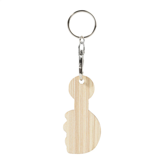 ColoShop Creative Wood přívěšek na klíče se žetonem do košíku