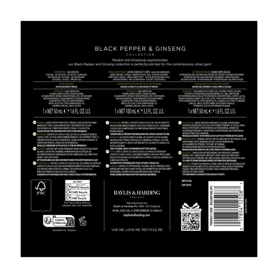 BLACKPER Kosmetická sada pro muže