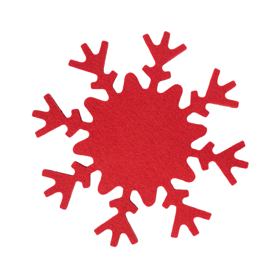 SNOWFLAKE podložky pod šálky z plsti