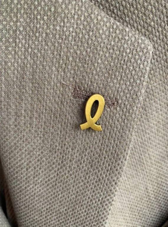 Pin do klopy "L" mosazný