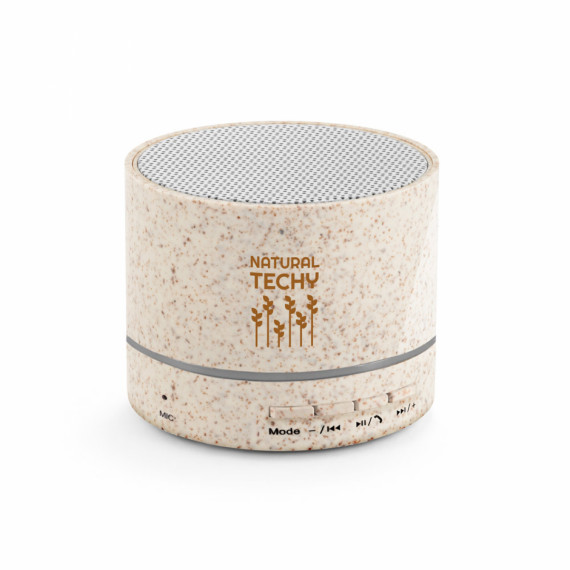 RE-LINEU. 3W přenosný reproduktor s výdrží baterie 4 h 30 m ze slaměných vláken a recyklovaného ABS (100% rABS)