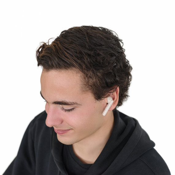 FOURIER. Bezdrátová sluchátka True Wireless z pšeničných vláken a PP