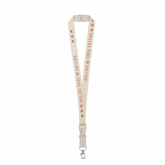 BALLINA. 100% bavlněná šňůrka s kovovou karabinou
