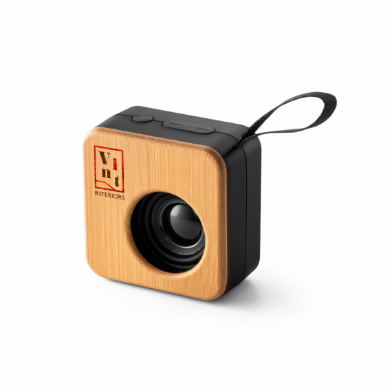 MAYER. Přenosný 3W reproduktor s 4h výdrží baterie z bambusu a recyklovaného ABS (100% rABS)