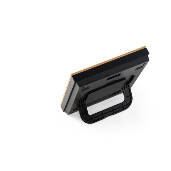 BROMLEY. Stolní meteostanice s LCD obrazovkou z ABS a bambusu