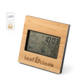 BROMLEY. Stolní meteostanice s LCD obrazovkou z ABS a bambusu
