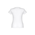 THC SOFIA WH. Dámské bavlněné tričko s páskem. Bílá barva