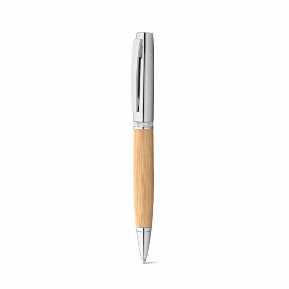 FUJI. Bambusové a kovové kuličkové pero s pouzdrem z ABS